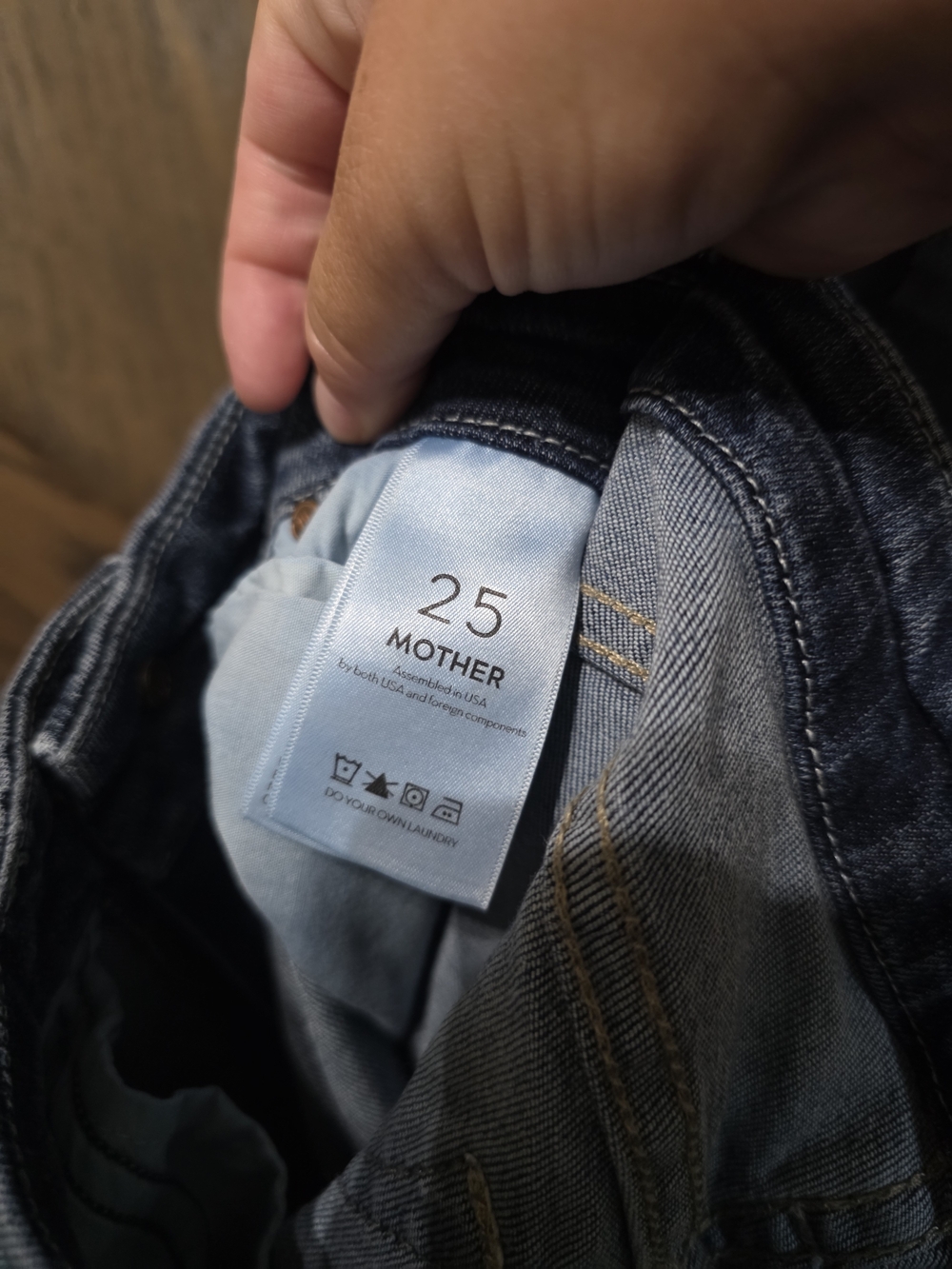 MOTHER Skinny Distressed Blue Jeans - Picture 5 of 5